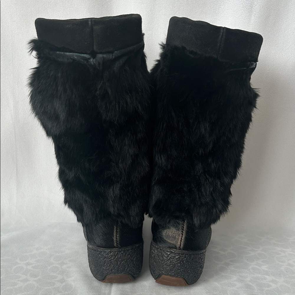 Pajar Made in Italy Cozy Black Faux Fur Winter Boots Shoes **Size 38/US 7** 🌺🌺 - Picture 5 of 12